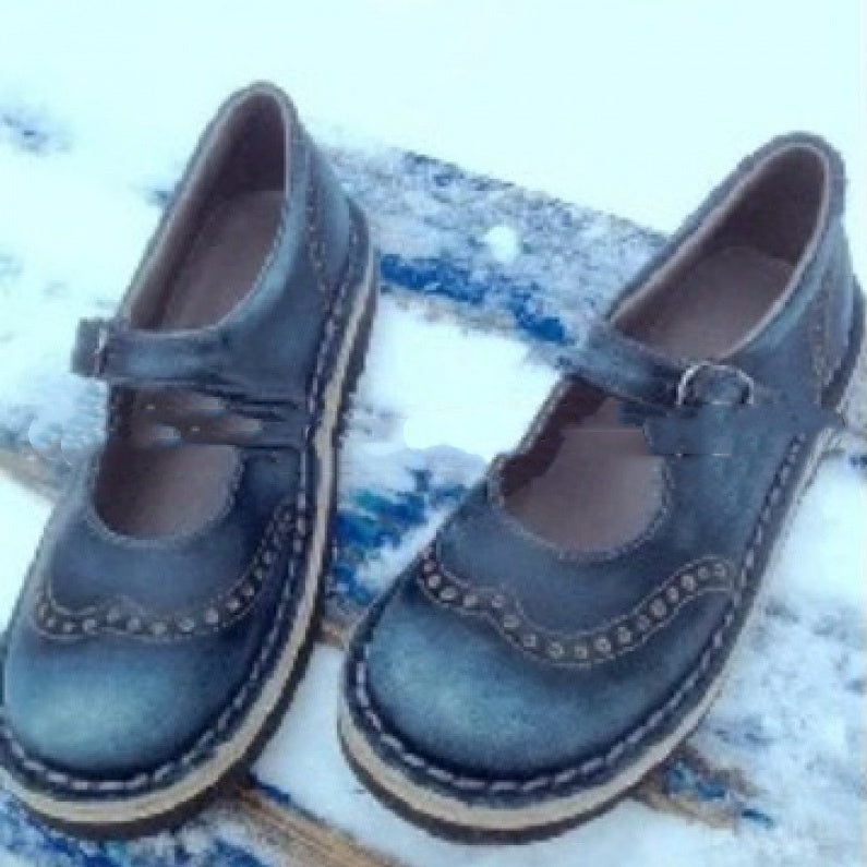 Ankle-strap Korean-style Springautumn Pumps Low-heeled Princess Shoes