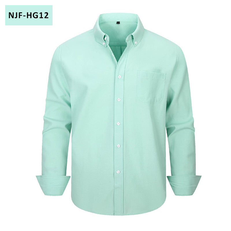 Men's Long-Sleeve Casual Oxford Shirt