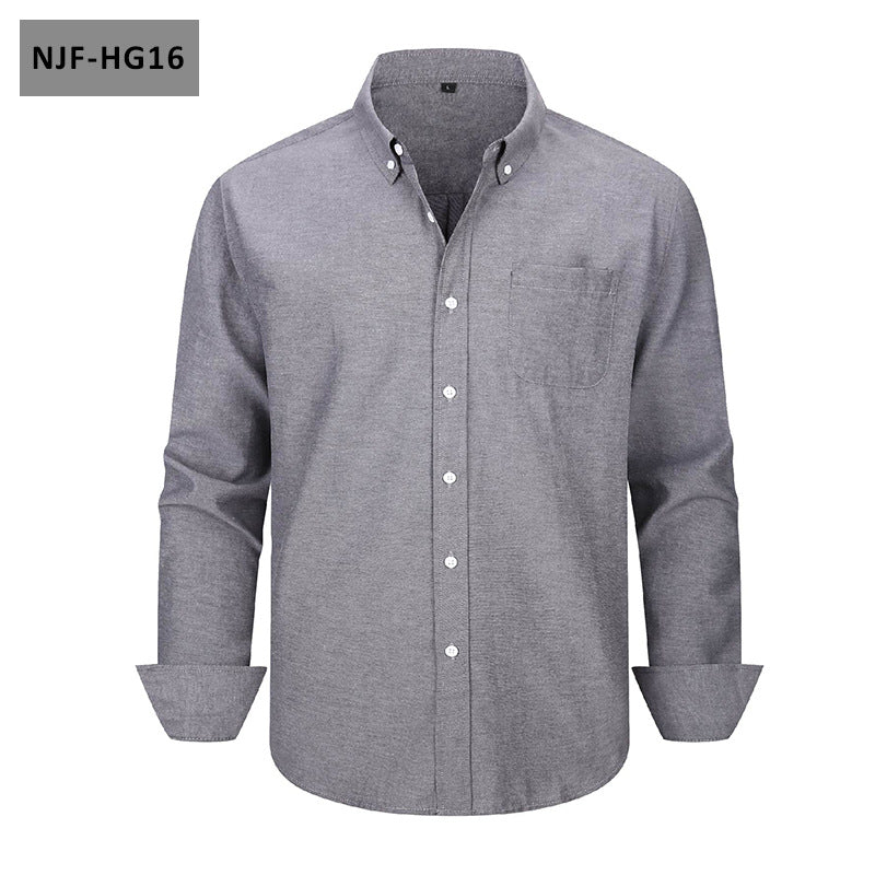 Men's Long-Sleeve Casual Oxford Shirt