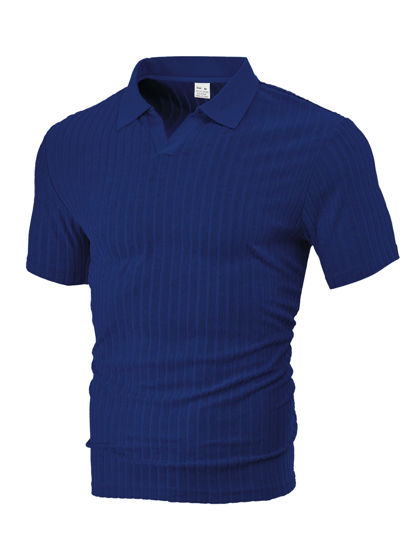 Men's Striped Short-sleeve Shirt With A Turn-down Collar