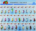 Metal Sheetmetal Lures Set 30x Spinnerbait Fishing Hard Lure Pike Salmon Bass Card 2 Fish Bait Hook Fishing Tackle spinners