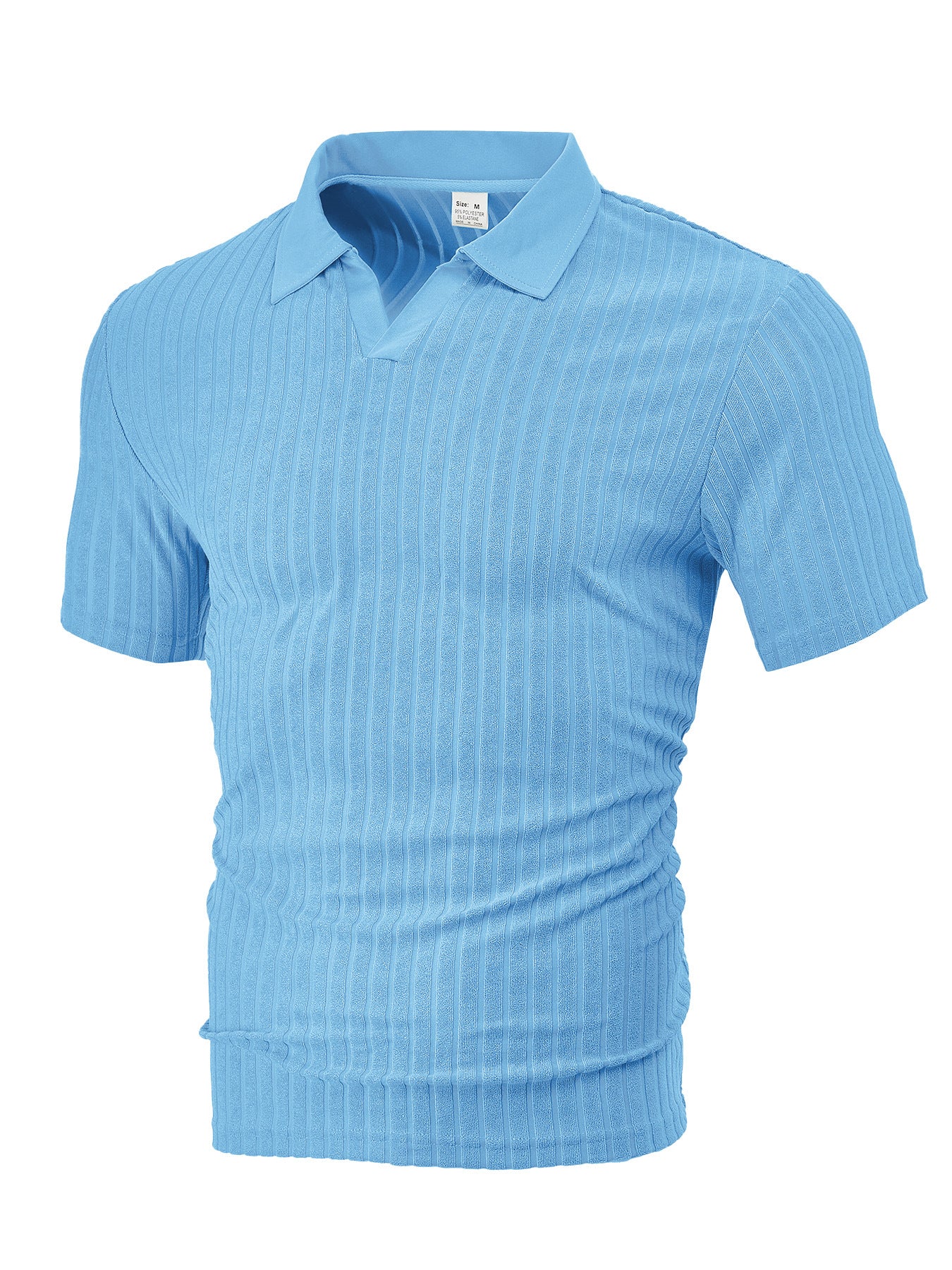 Men's Striped Short-sleeve Shirt With A Turn-down Collar