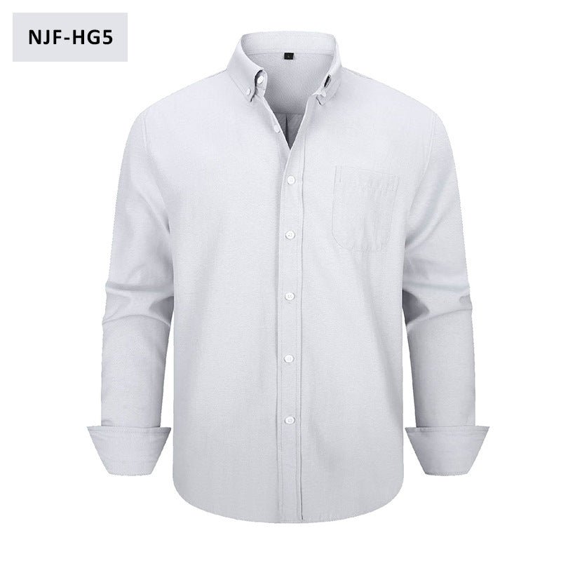 Men's Long-Sleeve Casual Oxford Shirt
