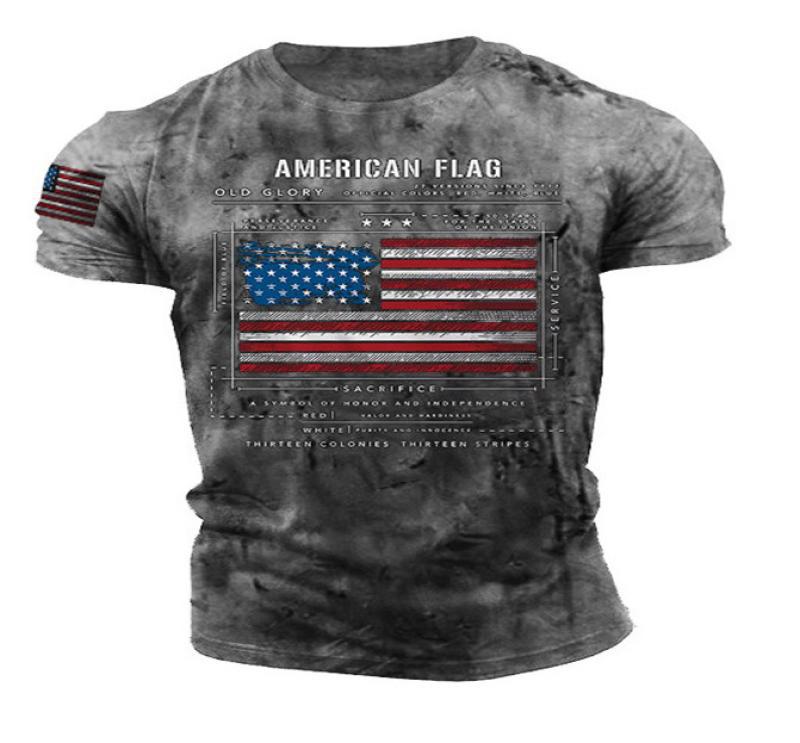 Men's Fashion Plus-Size Printed Short-Sleeve Shirt