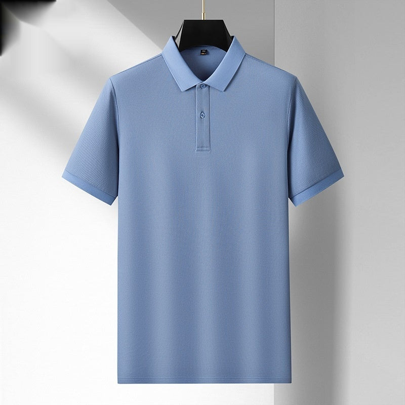 Cotton Mercerized Mens Polo Shirt High-End Feel Pure Cotton Lap