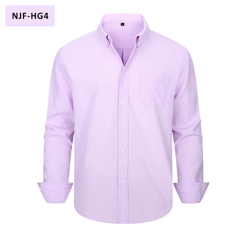 Men's Long-Sleeve Casual Oxford Shirt