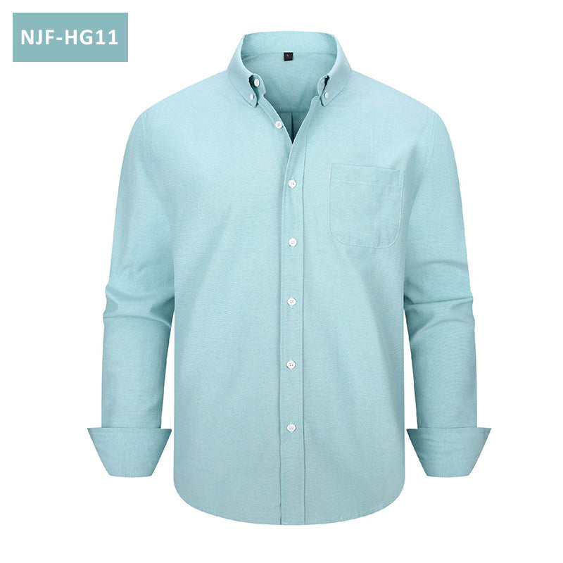 Men's Long-Sleeve Casual Oxford Shirt