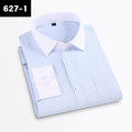 Men's Anti-Wrinkle Long-Sleeve Striped Loose-Fit Plaid Shirt