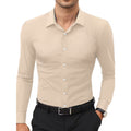 Stretch White Button-Down Mens Plus-Size Shirt