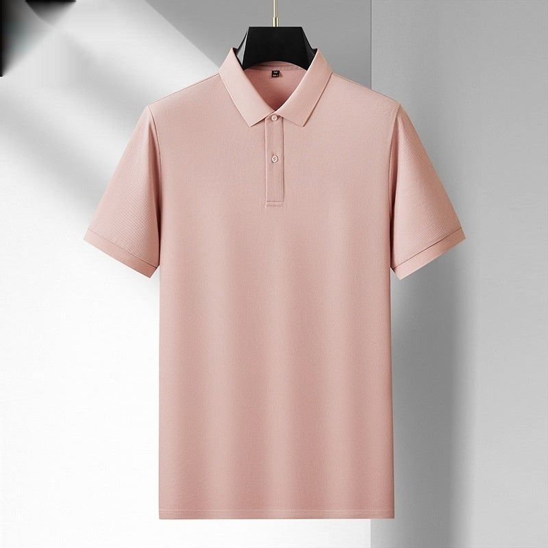 Cotton Mercerized Mens Polo Shirt High-End Feel Pure Cotton Lap