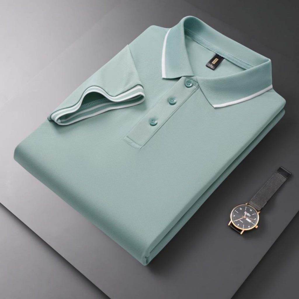 Ice Silk Cotton Short Sleeve Lapel Tooling