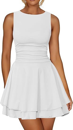 Sleeveless Corset Short Party Dress Solid Color