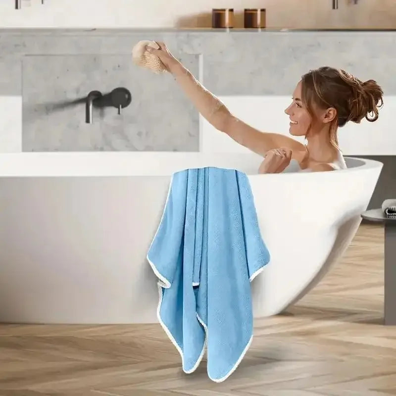 90*180cm Bath Towel - Extra Soft, Skin-Gentle & Super Absorbent, No Shedding, Multi-Color Available, Ideal for Home Baths