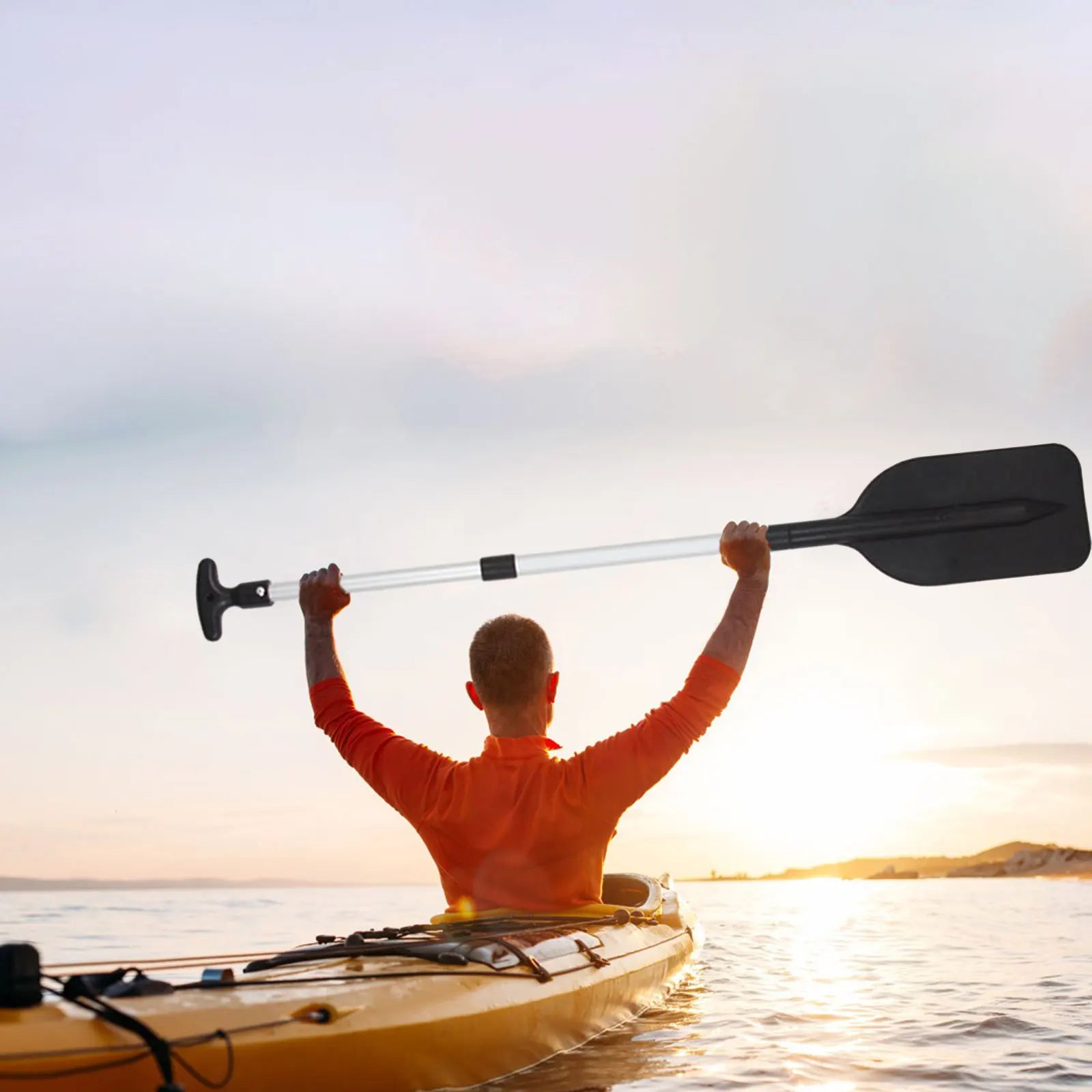 Stand Up Kayak Paddle Retractable 20.87inch to 42.52inch Boat Oars Boating Oar for River Tubing Kayaking Raft Water Sports Tool