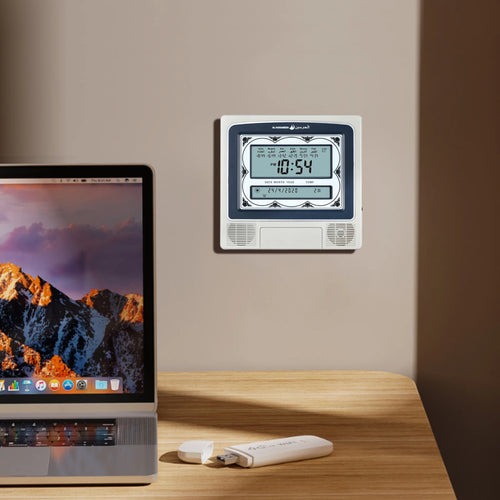 AL-HARAMEEN Alarm clock LCD Screen Azan Clock Multi-languages Hijir Gregorian Calendars Muslim Prayer Desk Wall clcok