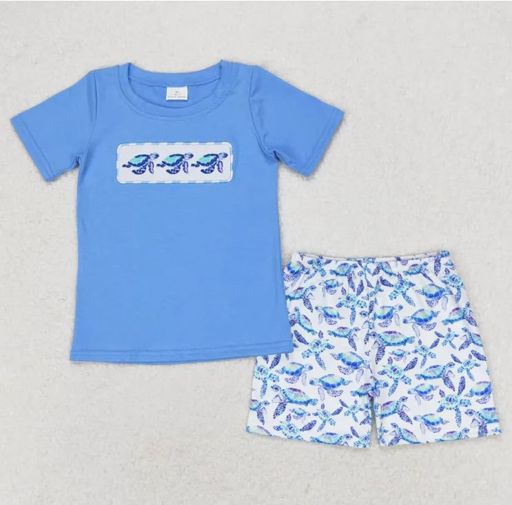 Boutique Baby Boys Trunks Sea Turtles Swim Trunk Swimsuits Kids Sibling Clothing Girls Boys Outfits Fashion Girls Swimsuits New