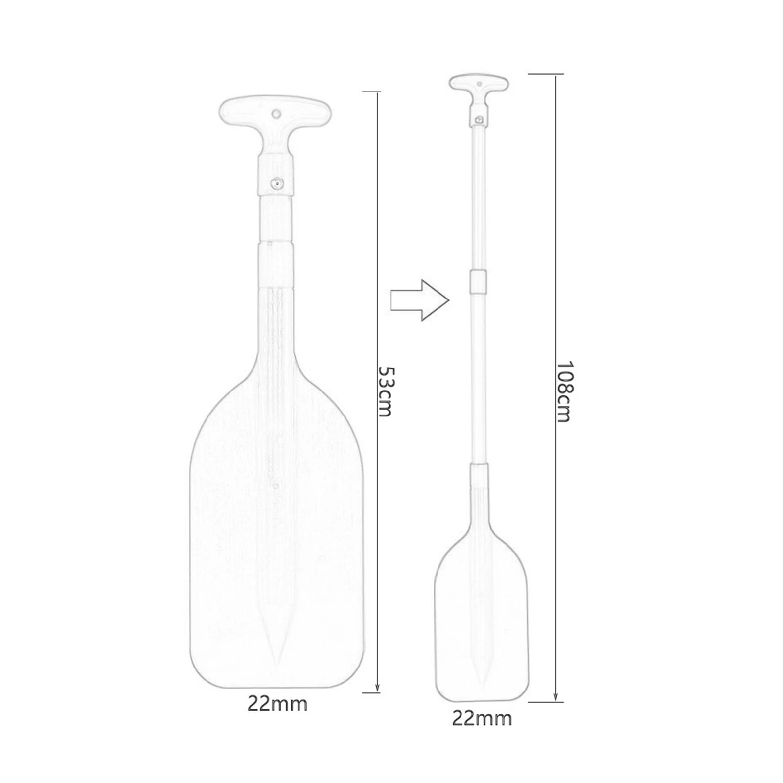 Stand Up Kayak Paddle Retractable 20.87inch to 42.52inch Boat Oars Boating Oar for River Tubing Kayaking Raft Water Sports Tool