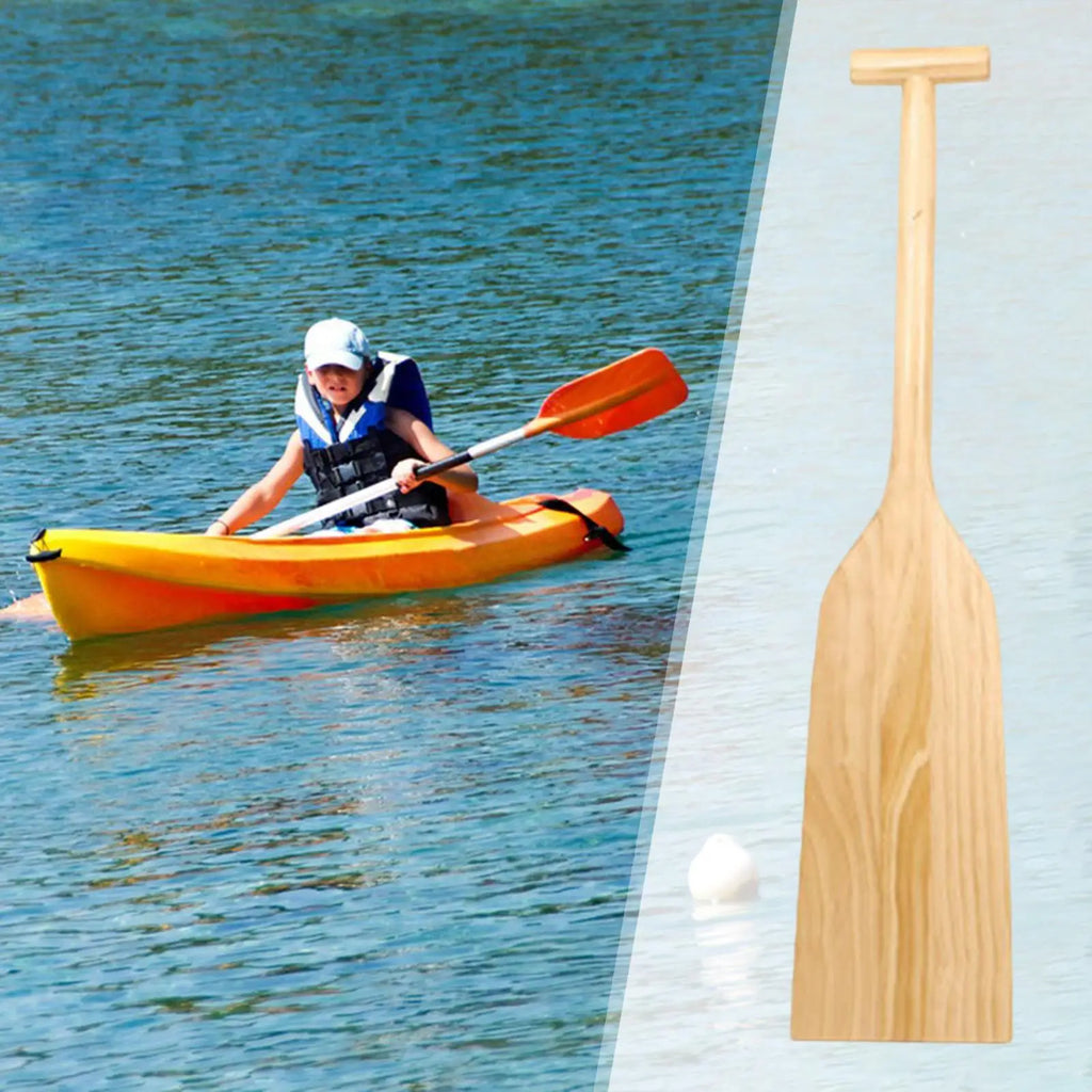 Canoe Paddle Ergonomic Supplies Boat Accessories Sports Beginner Premium Sturdy Dragon Boat Paddle Wood Boat Paddle Rowing Oars