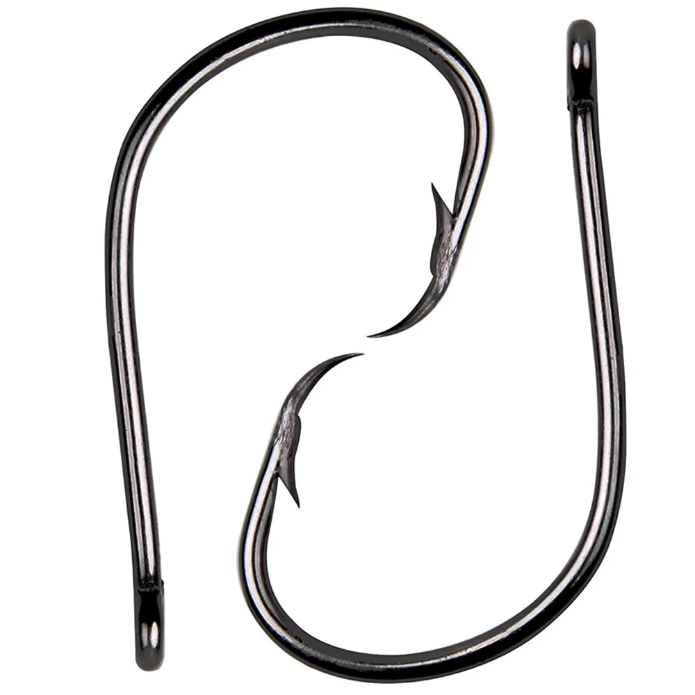 120Pcs Circle Fishing Hooks 1/0-9/0 Saltwater High Carbon Steel Fishhooks Jig Bait Rigs Catfish Octopus Barbed Hooks Tackle