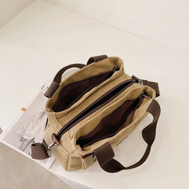 Women Casual Handbags Canvas Crossbody Bag for Woman Big Capacity Shoulder Tote Female Shopping Designer Messenger Bags bolso
