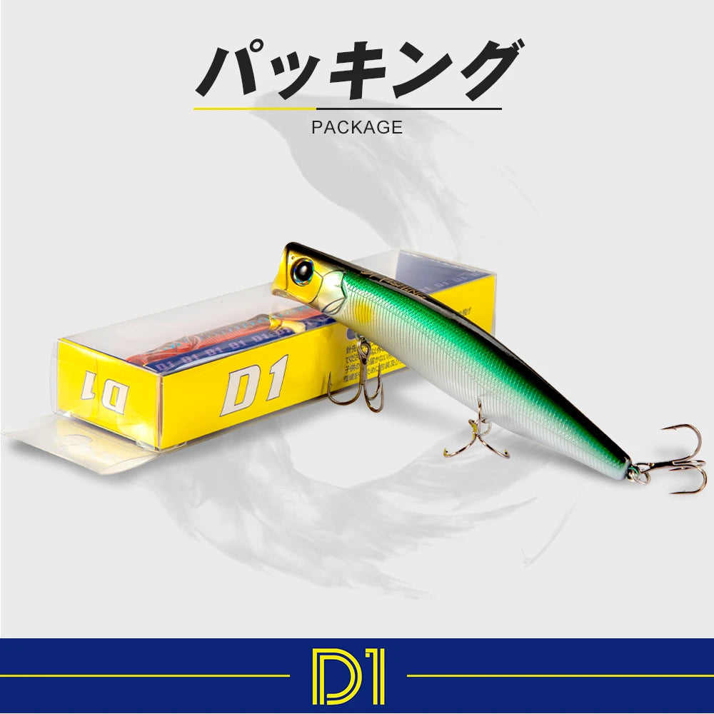D1 Topwater Poppers Fishing Lures KAGELOU 124F/100F Surface Hard Baits Saltwater Wobblers Seabass Pike Pesca 2020 Fishing Tackle