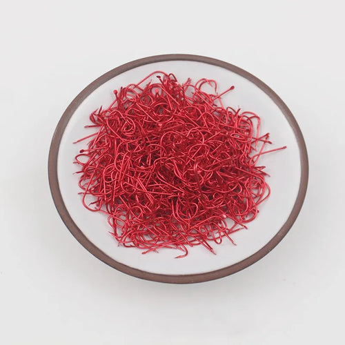 100pcs Fishing Hook Series 1#-8# Barbed Fishhook High Carbon Steel Red Gold Fishhooks Bent Baitholder Ringed Carp Hook Tackle