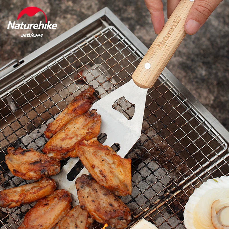 Naturehike-Outdoor BBQ Tools Set, Picnic Barbecue, Oil Brush, Food Tongs, Multifunction Grill Tools, Kitchen Cooking Accessory