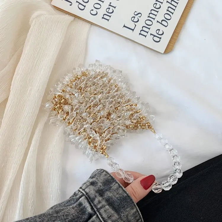 Beaded Handbag Sweet Bride's Handbag Fashion Dinner Bag Banquet Bag Women's Shoulder Bag