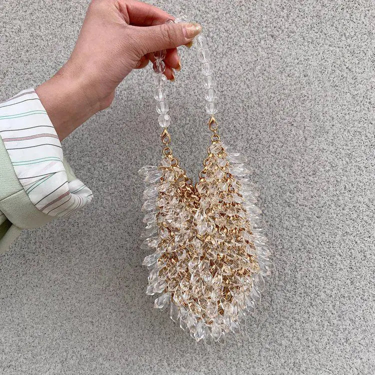 Beaded Handbag Sweet Bride's Handbag Fashion Dinner Bag Banquet Bag Women's Shoulder Bag