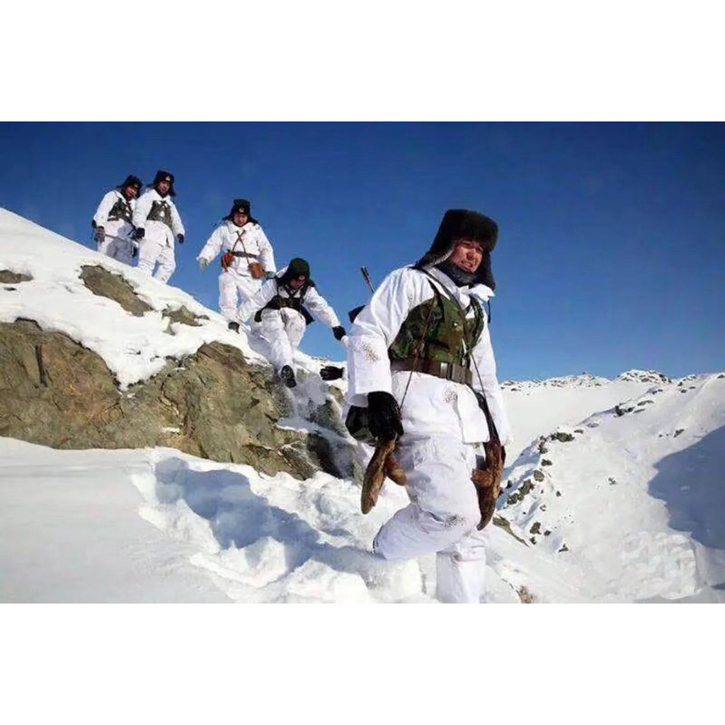 Hunting Clothes White Snow Ghillie Suits  Camouflage Clothing Jacket And Pants Set
