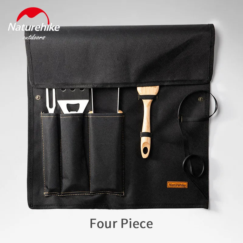Naturehike-Outdoor BBQ Tools Set, Picnic Barbecue, Oil Brush, Food Tongs, Multifunction Grill Tools, Kitchen Cooking Accessory