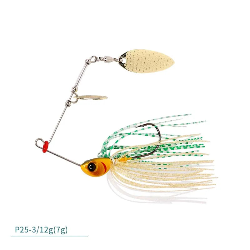 TSURINOYA Spinner Bait Buzzbait Metal Spoon Jig Fishing Lure brand 7g 10g Brass Swimbait Bass 1PCS