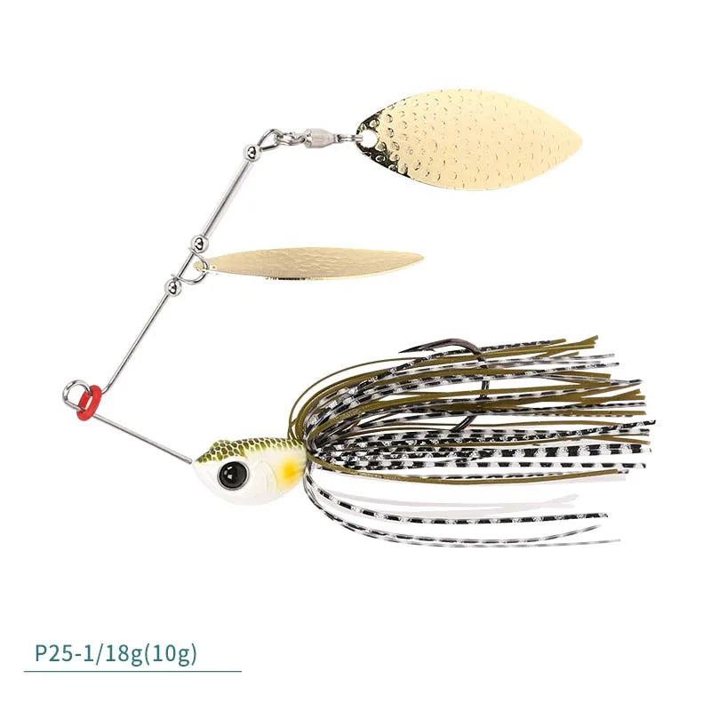 TSURINOYA Spinner Bait Buzzbait Metal Spoon Jig Fishing Lure brand 7g 10g Brass Swimbait Bass 1PCS