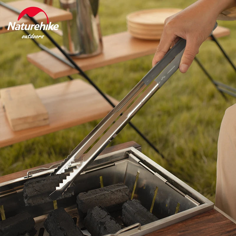 Naturehike-Outdoor BBQ Tools Set, Picnic Barbecue, Oil Brush, Food Tongs, Multifunction Grill Tools, Kitchen Cooking Accessory