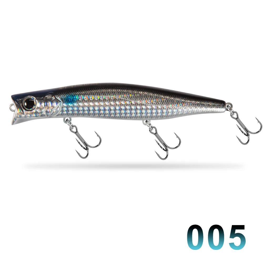 D1 Topwater Poppers Fishing Lures KAGELOU 124F/100F Surface Hard Baits Saltwater Wobblers Seabass Pike Pesca 2020 Fishing Tackle