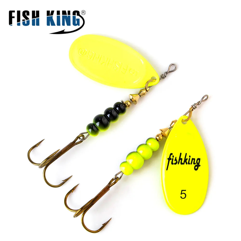 NGB Spinner Bait 3.9g 4.6g 7.4g 10.8g 15g Rotating Spinners Spoon Lures pike Metal With Treble Hooks Fishing Lure