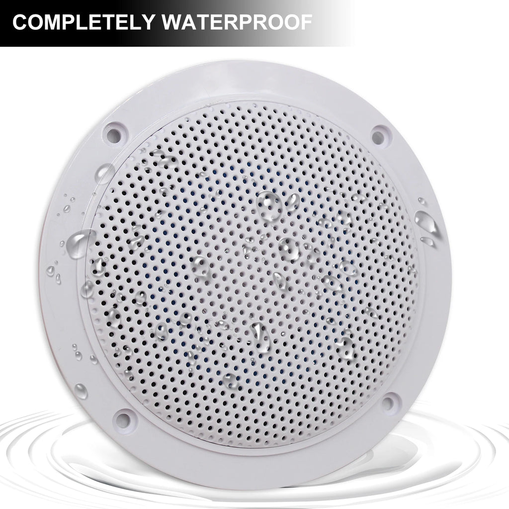 Herdio 4Pcs 320W Wall In Ceiling Speakers Full-Range 4" Bluetooth Loudspeakers Stereo Audio Speaker Bathroom Store Hotel Speaker
