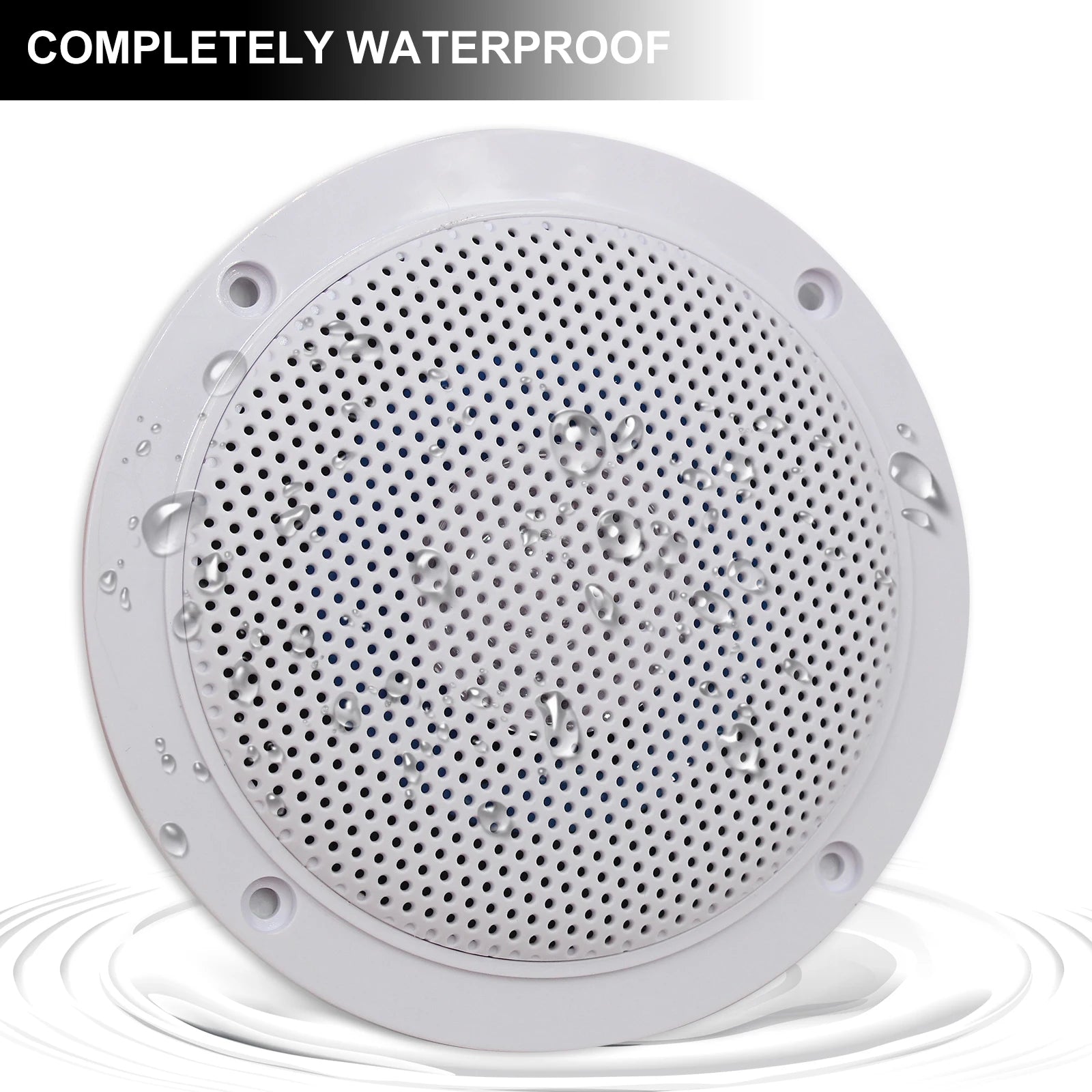 Herdio 4Pcs 320W Wall In Ceiling Speakers Full-Range 4" Bluetooth Loudspeakers Stereo Audio Speaker Bathroom Store Hotel Speaker