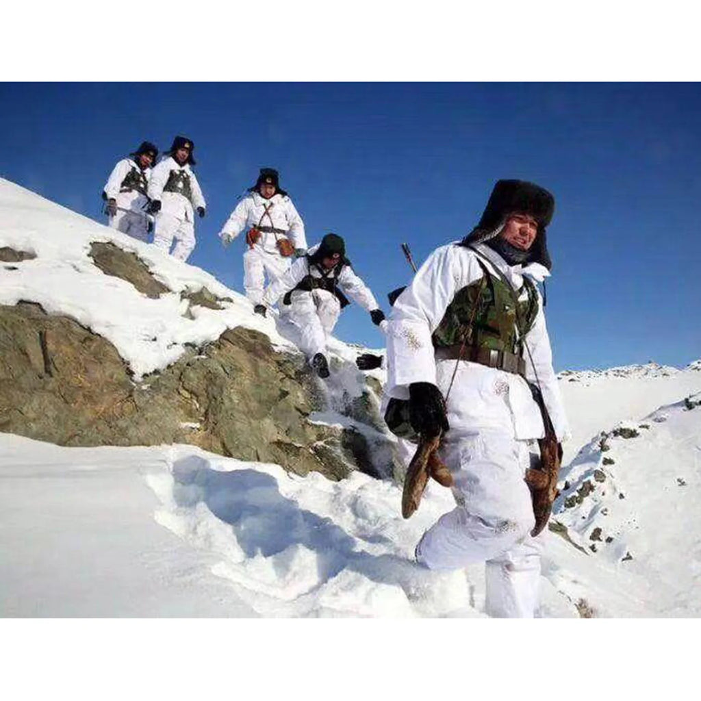 Hunting Clothes White Snow Ghillie Suits  Camouflage Clothing Jacket And Pants Set
