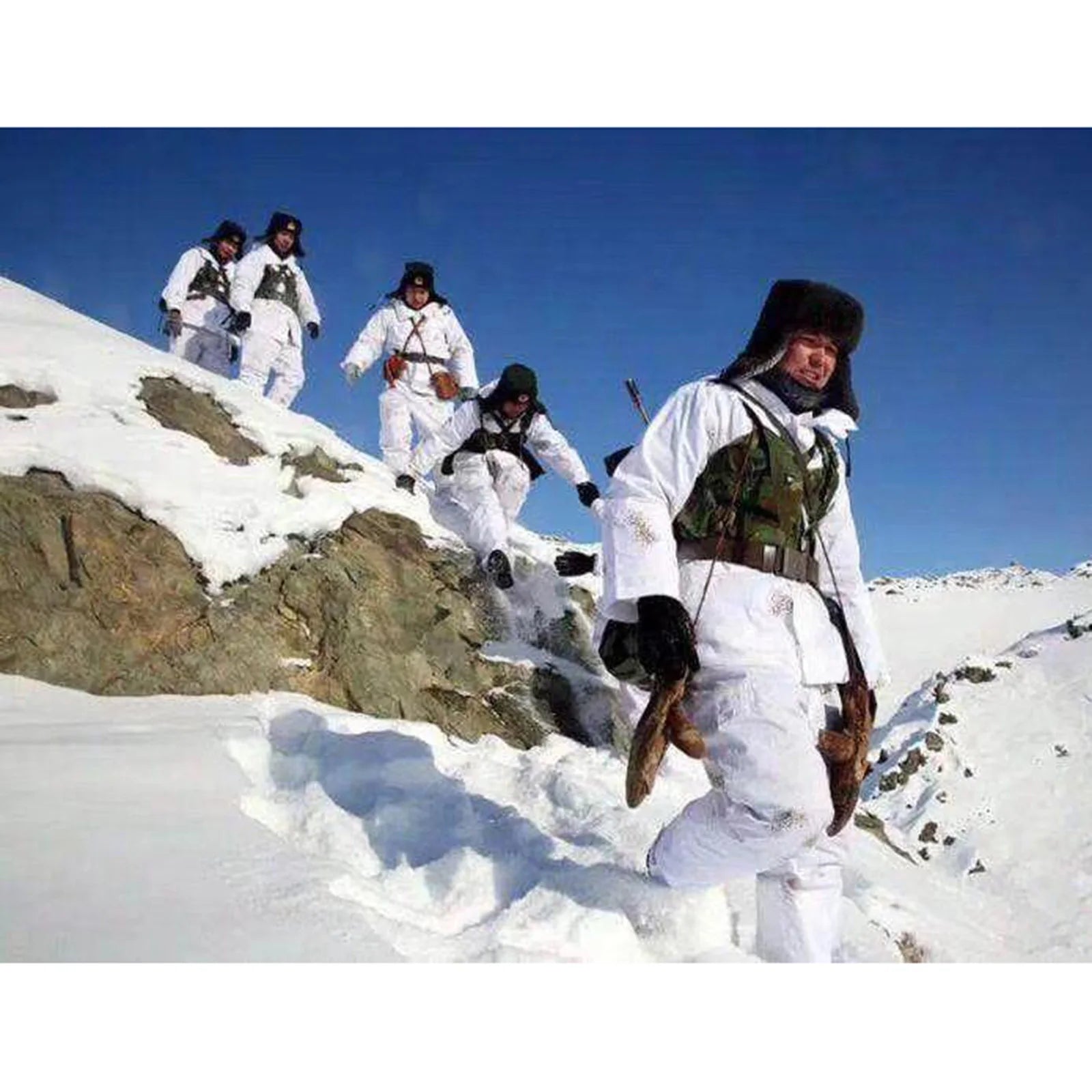 Hunting Clothes White Snow Ghillie Suits  Camouflage Clothing Jacket And Pants Set