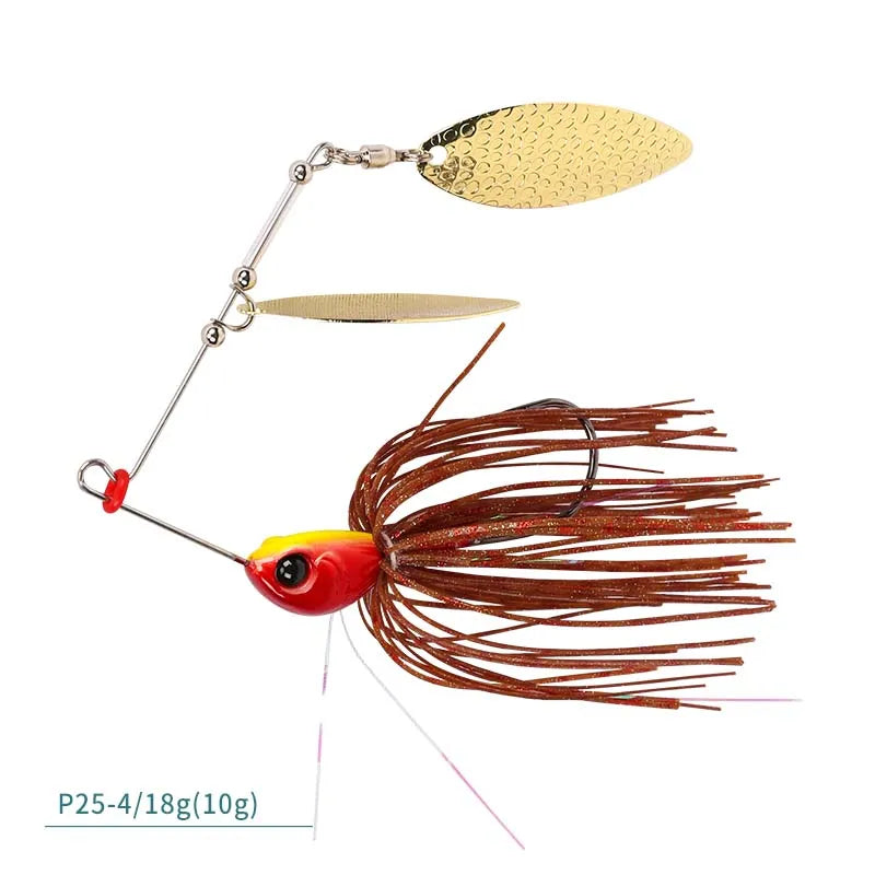 TSURINOYA Spinner Bait Buzzbait Metal Spoon Jig Fishing Lure brand 7g 10g Brass Swimbait Bass 1PCS
