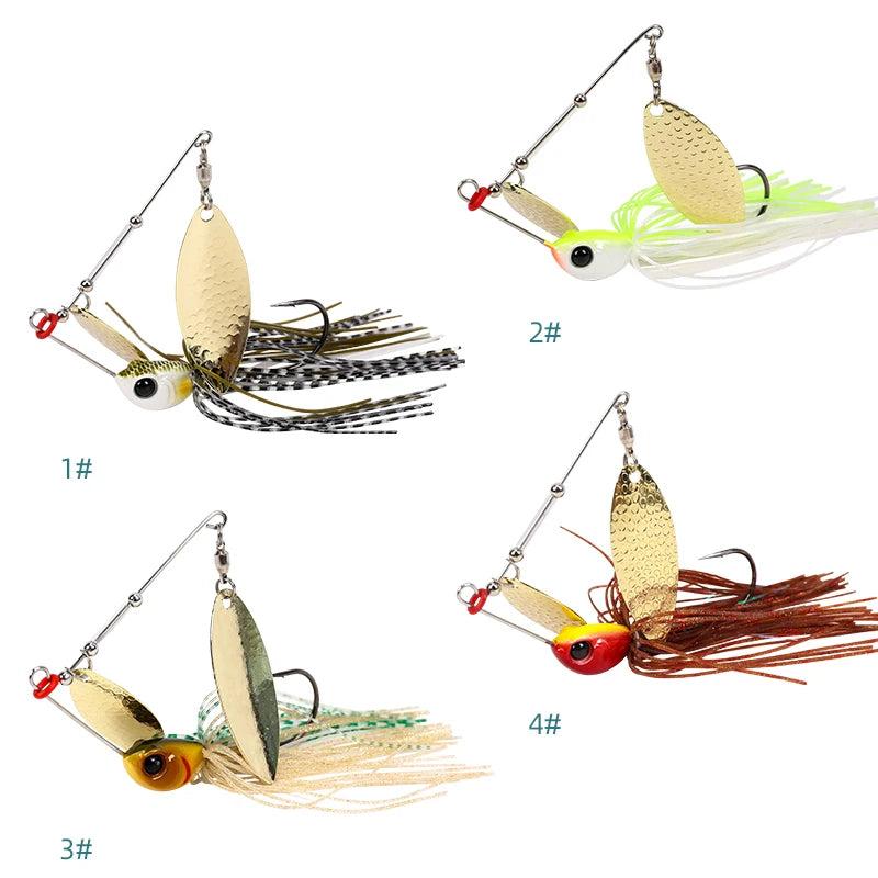 TSURINOYA Spinner Bait Buzzbait Metal Spoon Jig Fishing Lure brand 7g 10g Brass Swimbait Bass 1PCS