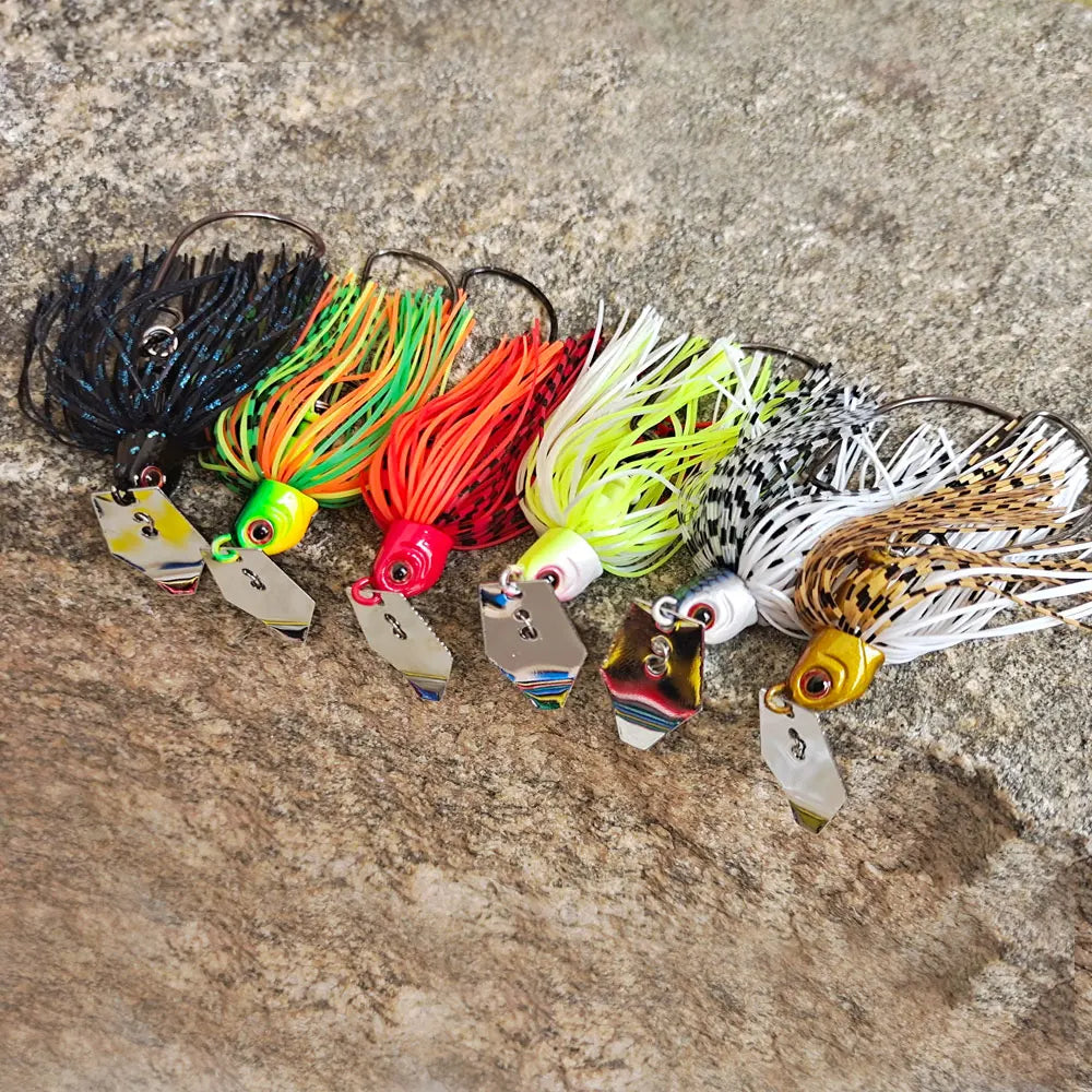 13g/16g/19g  Fishing Lure  Spinner Bait Wobbler Buzzbait Chatte Bait Artificial rubber Skirt Chatter bait For Bass