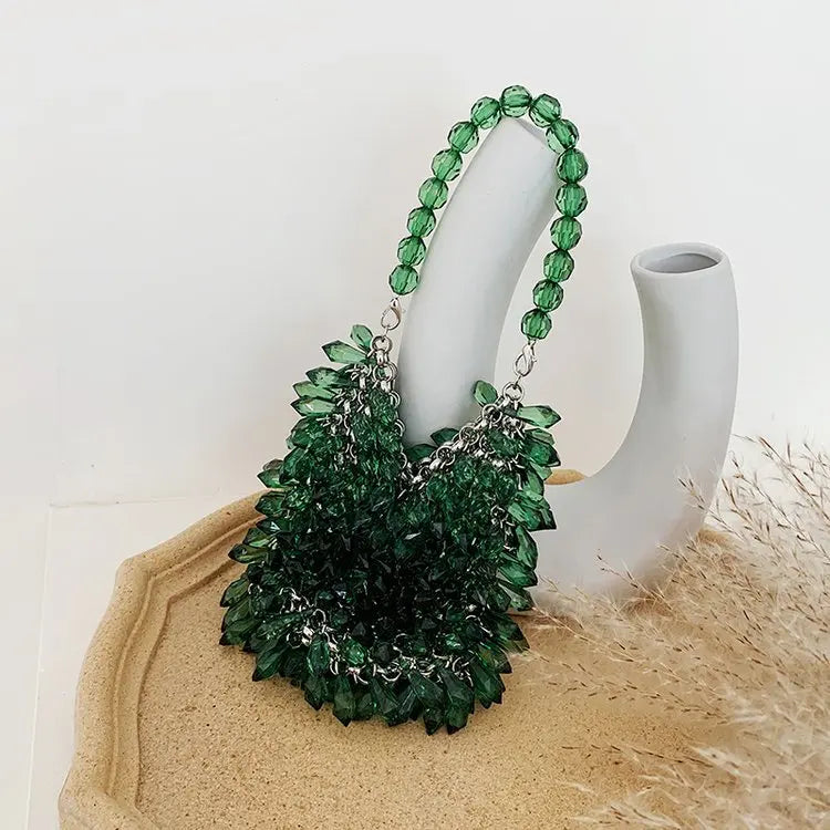 Beaded Handbag Sweet Bride's Handbag Fashion Dinner Bag Banquet Bag Women's Shoulder Bag