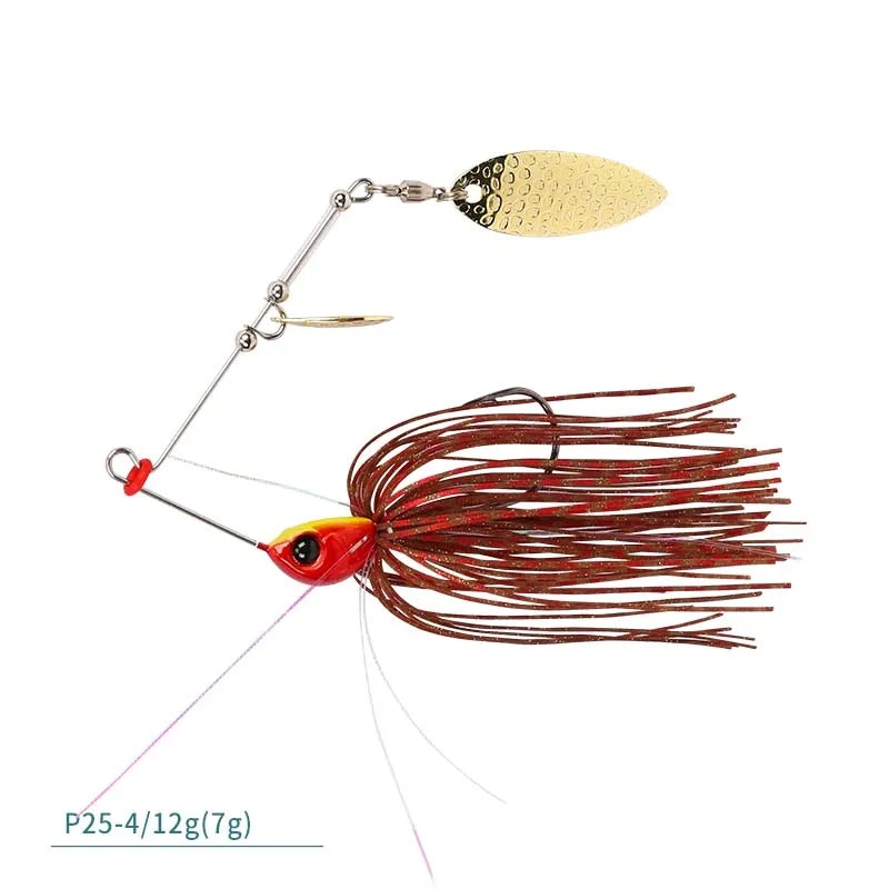 TSURINOYA Spinner Bait Buzzbait Metal Spoon Jig Fishing Lure brand 7g 10g Brass Swimbait Bass 1PCS