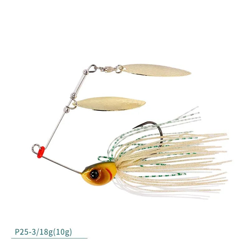 TSURINOYA Spinner Bait Buzzbait Metal Spoon Jig Fishing Lure brand 7g 10g Brass Swimbait Bass 1PCS