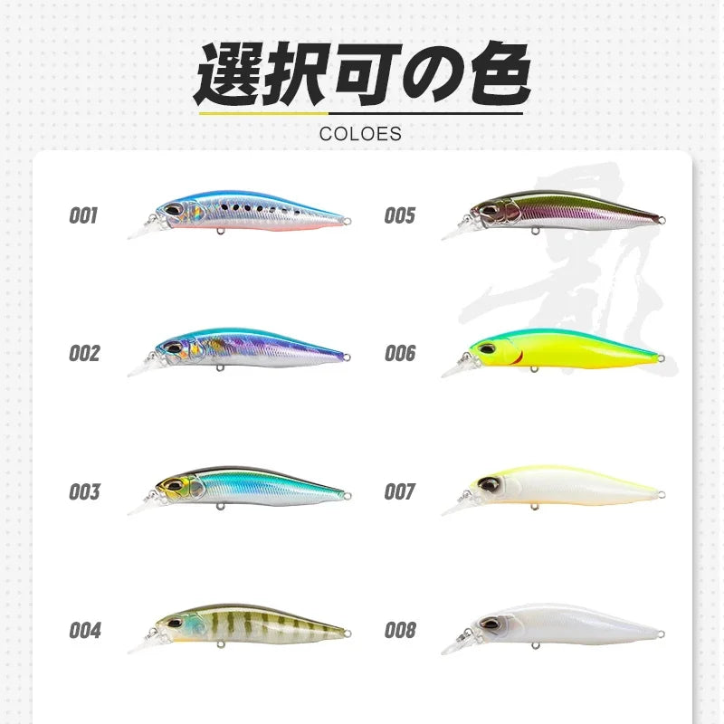 D1 Realis Minnow Fishing Lures Artificial Wobblers 77F&8.5g 65S&5g Hard Bait Jerkbait Depth 0.8-1.5m 2020 Fishing Tackle