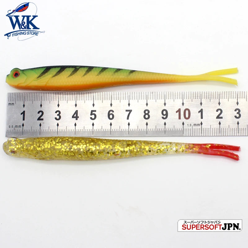 Fishing Tackle   13 cm Soft Fishing Lure   Drop Shot Rig Worm Bait  5 pcs pk  Pin Tail and Fork Tail Soft Bait