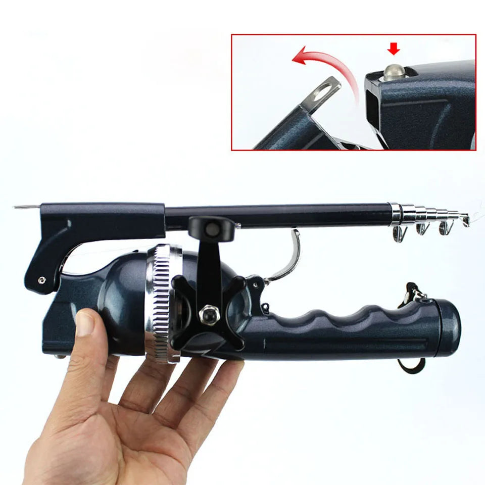 134CM Telescopic Mini Fishing Rod Folding Pole Fiberglass Reel Lure Fishing Spinning Rod Fish Tackle Set Line Tackle