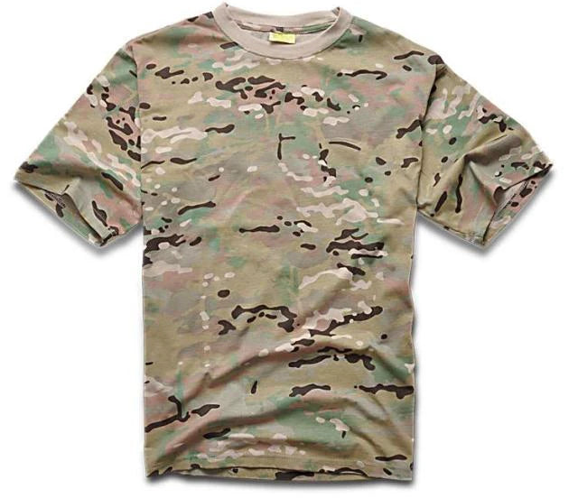 Summer Hunting Camouflage T-shirt Men Breathable Tactical Combat T Shirt Sport Camo Outdoor Multicam Tees